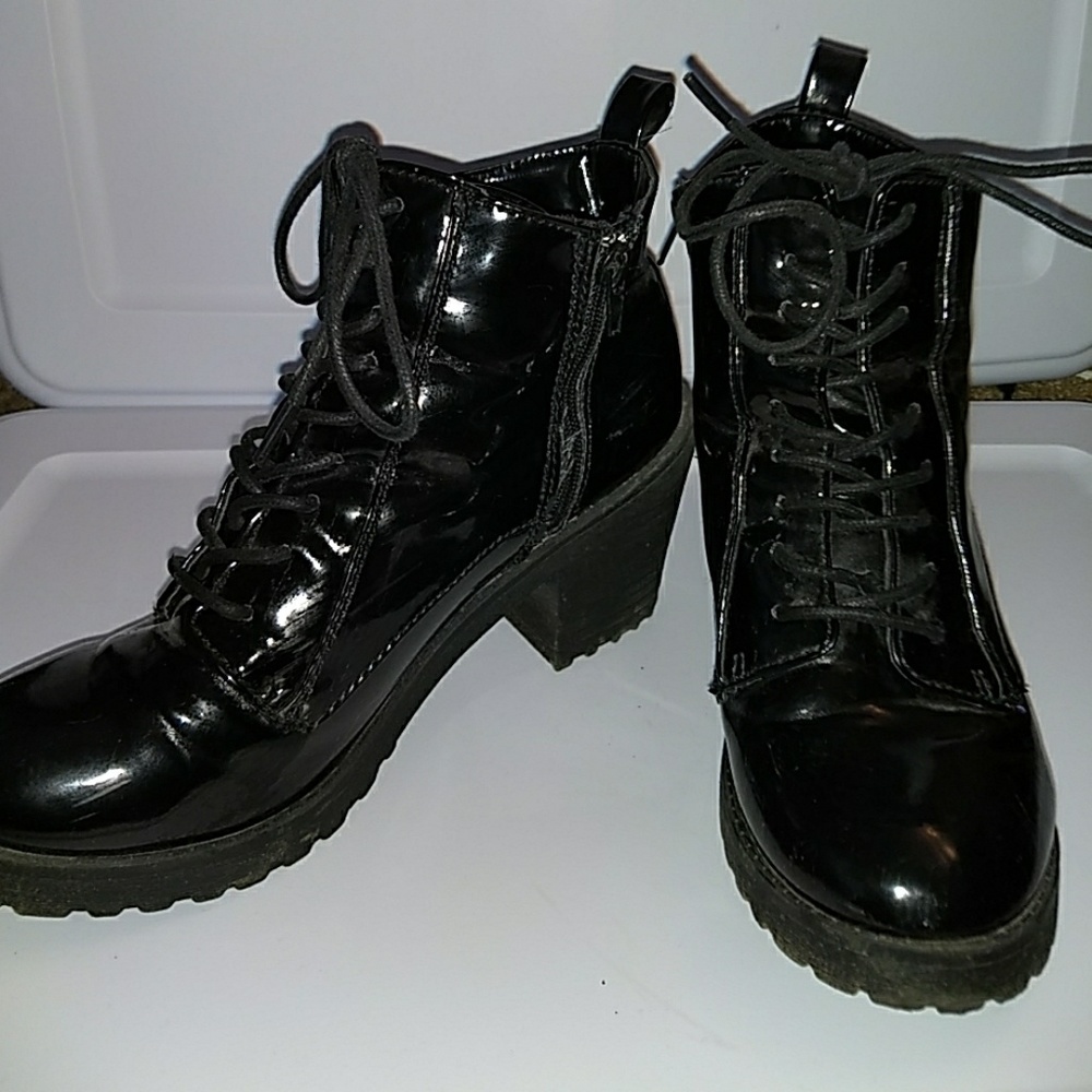 Black Plastic Heels